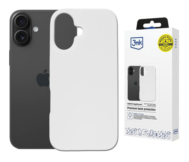 3mk Hardy MagSilicone White do iPhone 16 Plus - 1344411 - zdjęcie